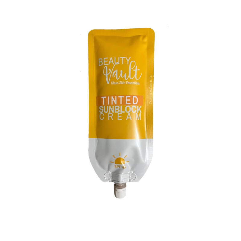 Beauty Vault Glass Skin Essentials Tinted Sunblock Cream Spf45 (50g)