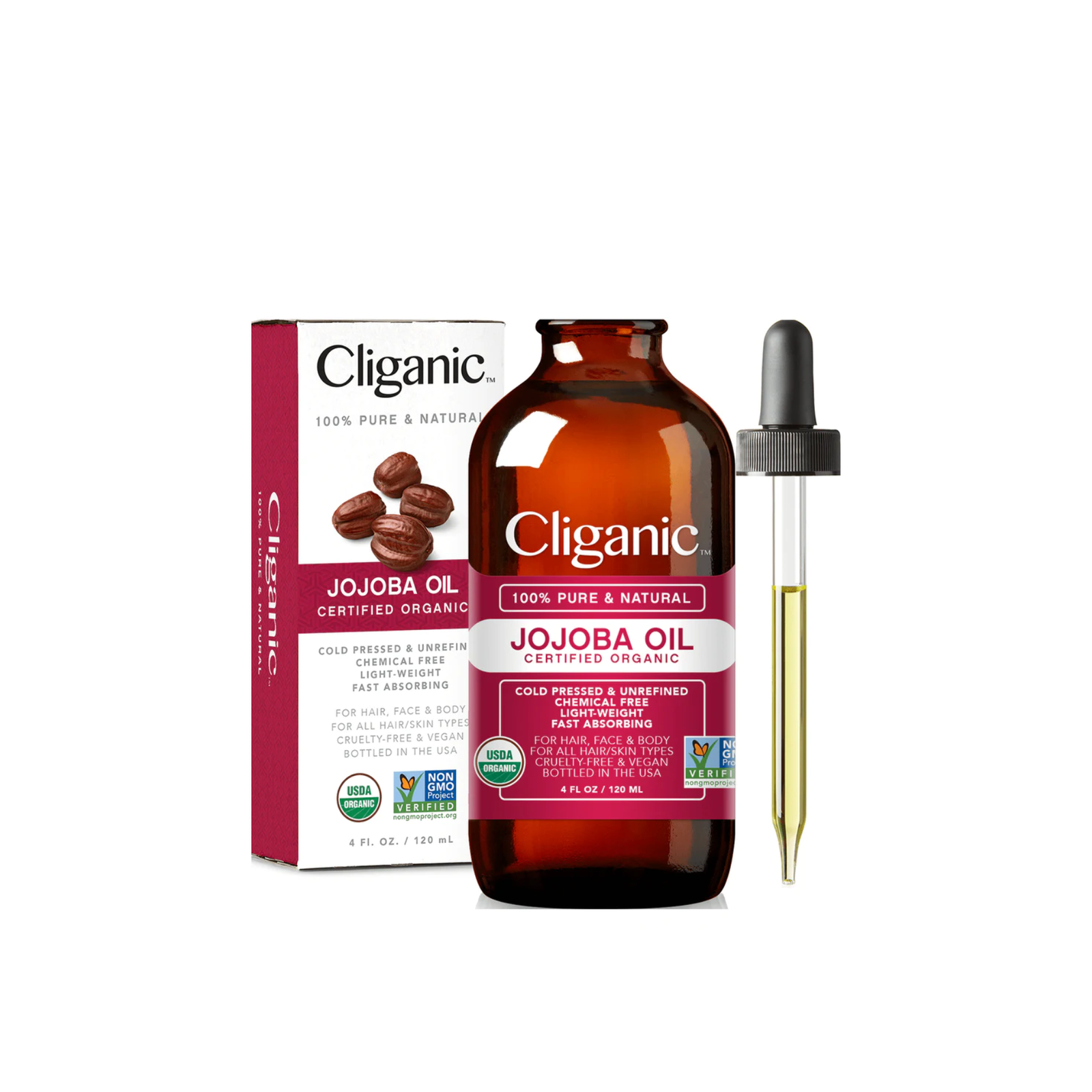 Cliganic Organic Jojoba Oil(120ML)