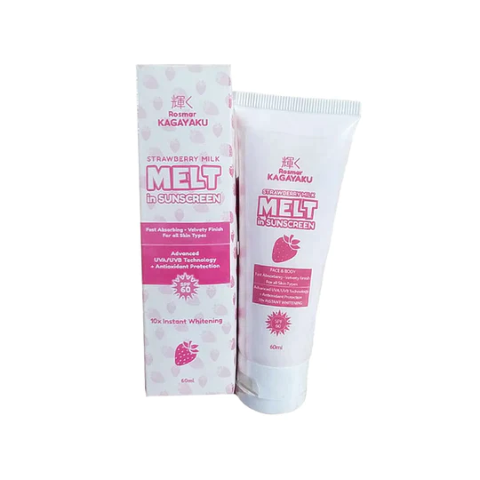 Rosmar Kagayaku Strawberry Milk Melt In Sunscreen (60ml)