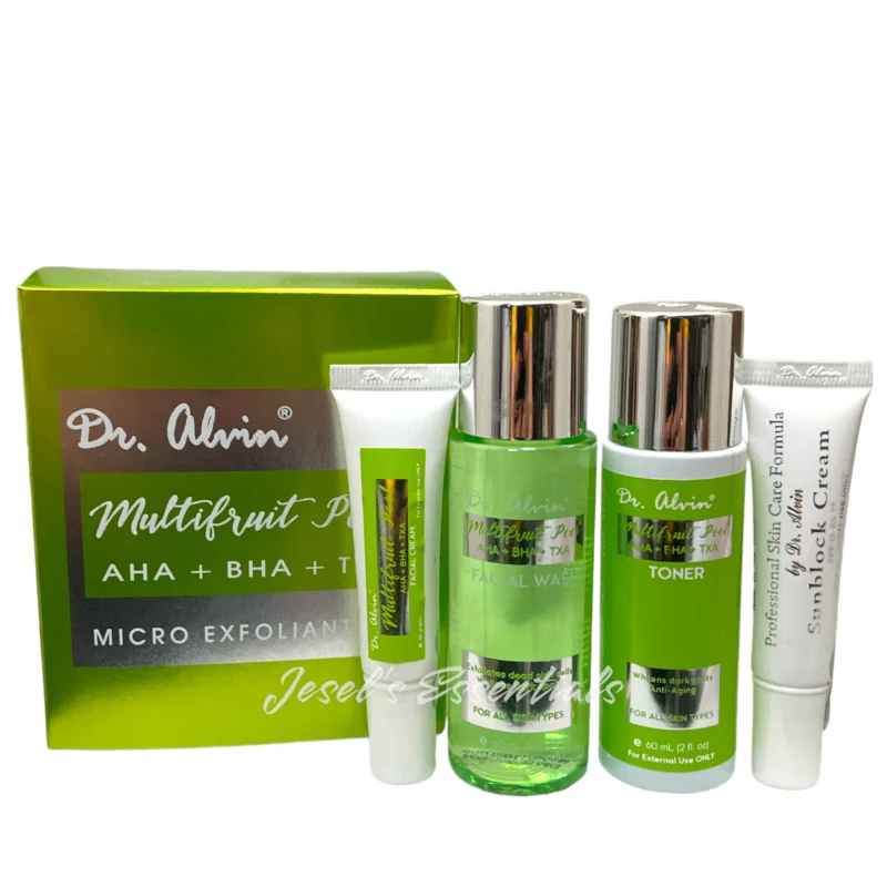 Dr Alvin Multifruit Peel Aha + Bha + Txa- Micro Exfoliant Set